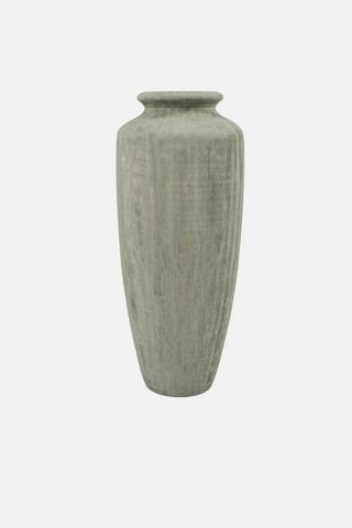VASE TEXTURED GOLD RIM