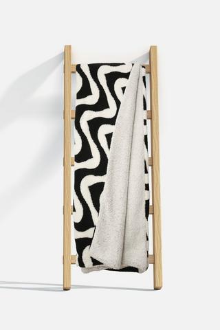 ABSTRACT SHERPA BLANKET 180X200CM