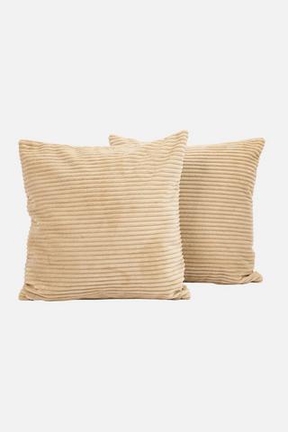 2 PACK RIBBED VOX SCATTER COVERS 45X45CM