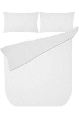 TUFTED CHEVRON POLYESTER DUVET COVER