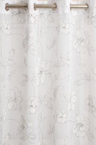 FLORAL EYELET CURTAIN 140X218CM