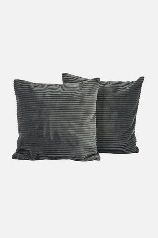 2 PACK RIBBED VOX SCATTER COVERS 45X45CM