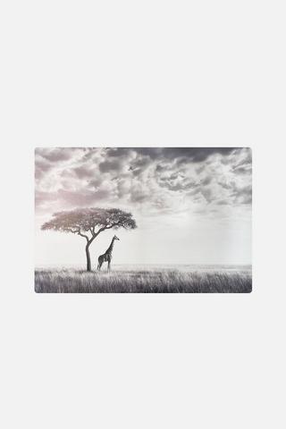 PHOTOGRAPHIC GIRAFFE WALL ART 60X90CM