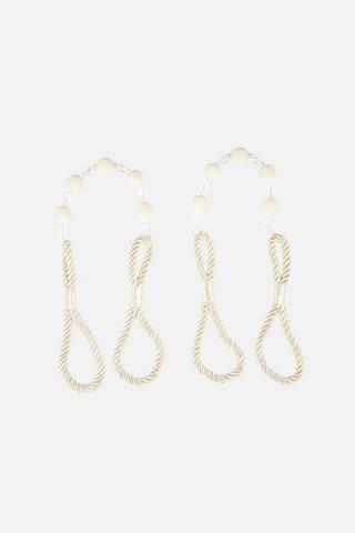 2 PACK PEARL CURTAIN TIEBACKS