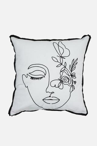 EMBROIDERD FACE SCATTER 50x50CM