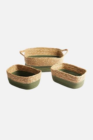3 PIECE STORAGE BASKET SET