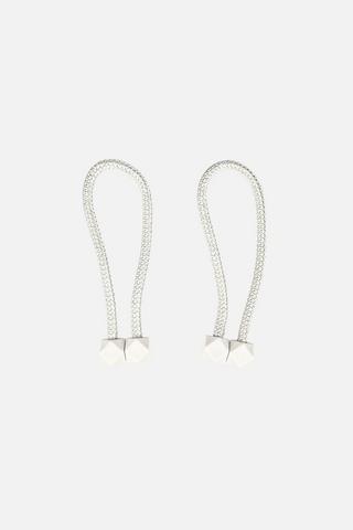 2 PACK MAGNETIC CUBE CURTAIN TIEBACK - 1 - White