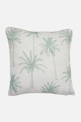 PALM ISLAND PRINTED SCATTER 50X50CM - 1 - Bottle Green