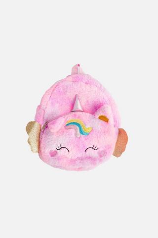 KIDS UNICORN FUR BACKPACK
