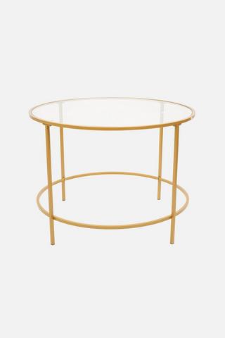 CAPRI GOLD GLASS COFFEE TABLE