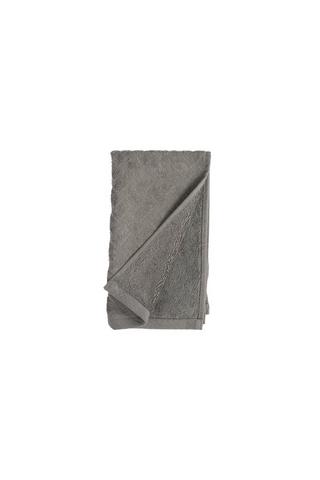 BASKET WEAVE VELOUR GUEST TOWEL - GREY