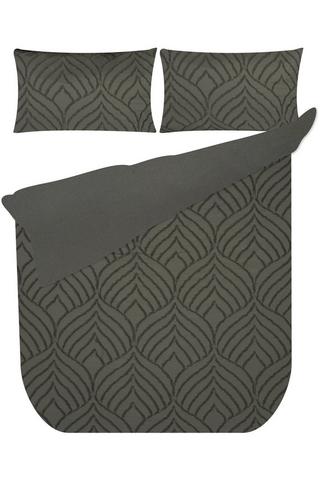 6 PIECE TUFTED LEAF POLYESTER DUVET COVER SET