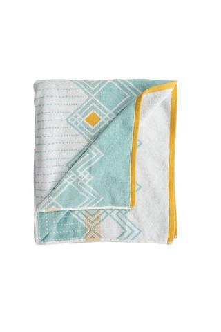 NESTED DIAMOND BATH SHEET - 1 - Sea Green