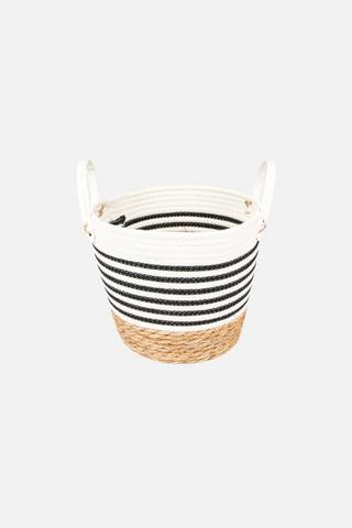 SMALL BECKY STRIPE STORAGE BASKET