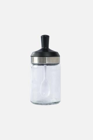 GLASS STORAGE JAR WITH SPOON