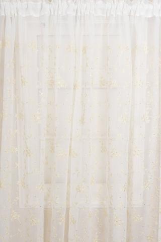 EMBROIDERED SHEER TAPED CURTAIN 230X218CM