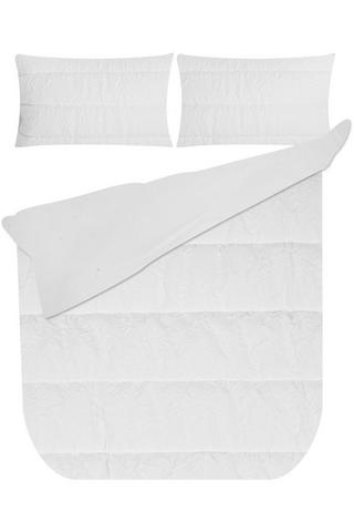 3 PIECE CRINKLE EMBOSSED POLYESTER COMFORTER