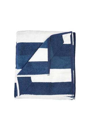 STRIPE MELANGE VELOUR BATH SHEET