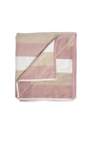STRIPE MELANGE VELOUR BATH SHEET