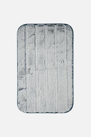 RIBBED FAUX FUR BATHMAT 50X80CM