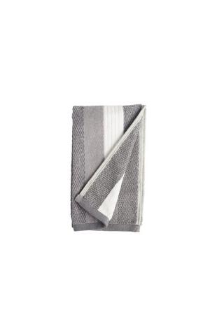 MELANGE STRIPE VELOUR GUEST TOWEL