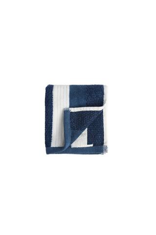MELANGE STRIPE  VELOUR FACE CLOTH