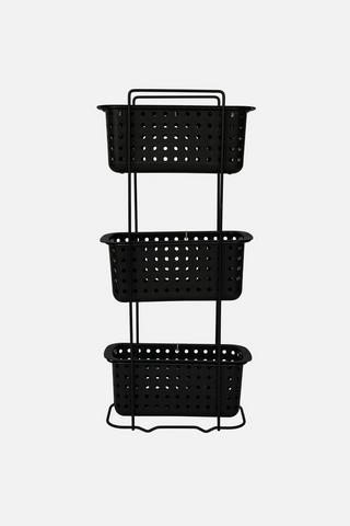 3 TIER BATH RACK BLACK