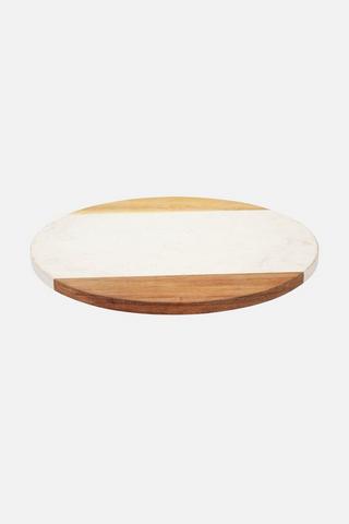 MARBLE WOOD CHOPPING BOARD 33CM