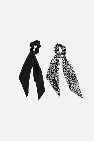 2PC LEOPARD PRINT BOW