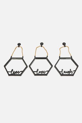 TRIO LIVE LOVE LAUGH DECORATIVE MIRRORS