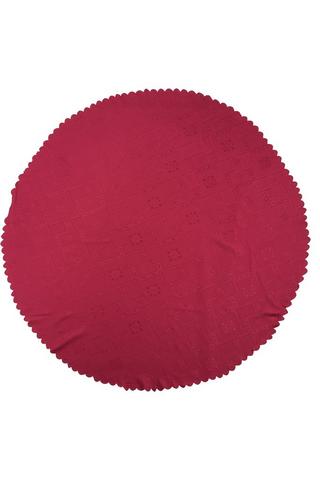 ROUND SCALLOP TABLECLOTH 140CM