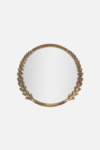 WREATH MIRROR BRONZE 50CM