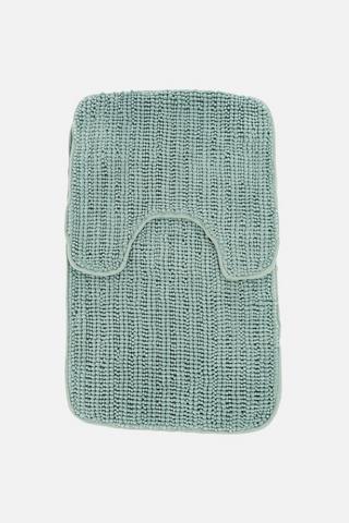 2 PIECE STRIPE BOBBLE BATH MAT