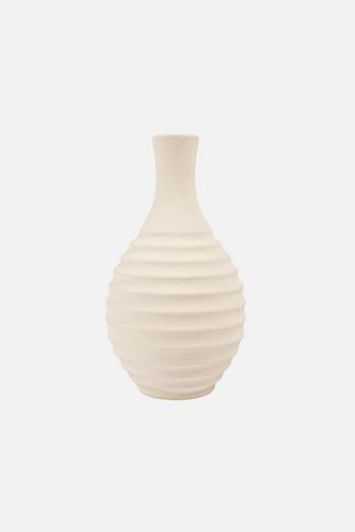 SMALL RIBBED BOTTLE VASE
