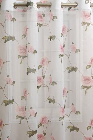 ROSE OFFSET SHEER EYELET CURTAIN W140XL225CM