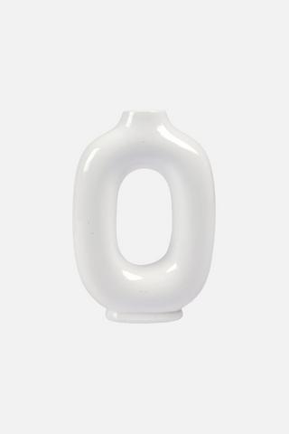 OVAL DONUT DECORATIVE VASE