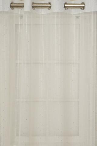 SEQUIN SHEER EYELET CURTAIN 140X225CM
