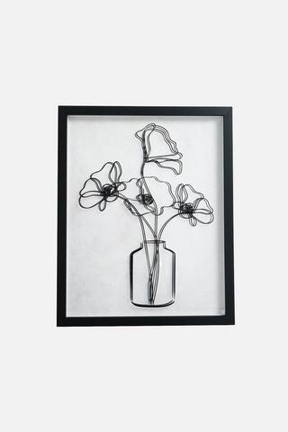 DIMENSIONAL LINE POTS WALL ART 29X37CM
