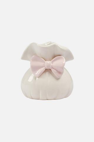 ZARA PINK BOW DECORATIVE VASE