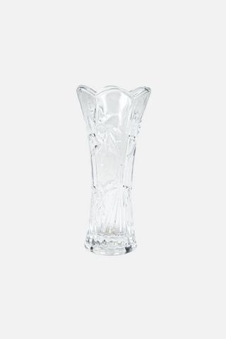 SCALLOP EMBOSSED GLASS VASE