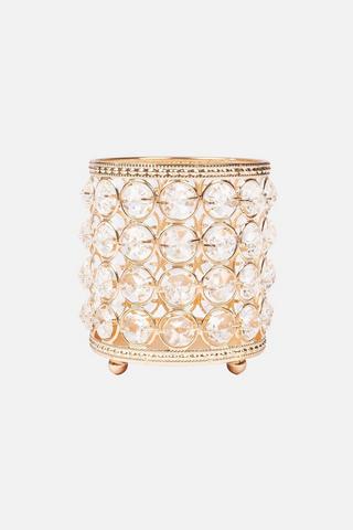 BEAD CYLINDER CANDLE HOLDER
