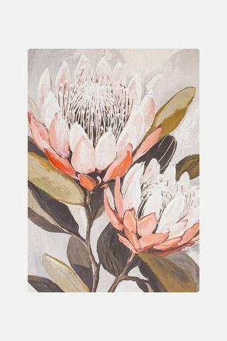 AUTUMN PROTEA CANVAS 90X60CM