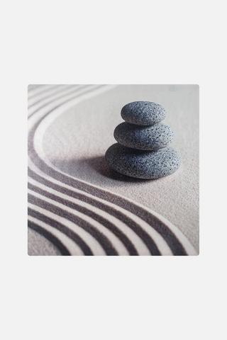 SAND STONE STACK WALL ART 38X38CM