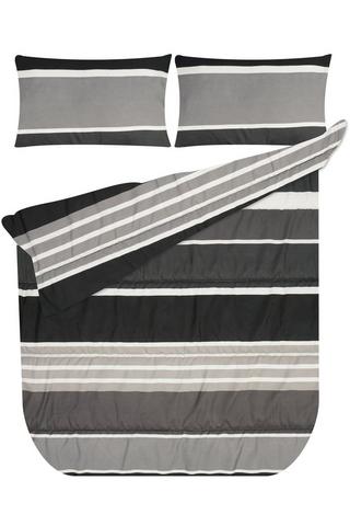 6 PIECE STRIPE POLYESTER COMFORTER SET