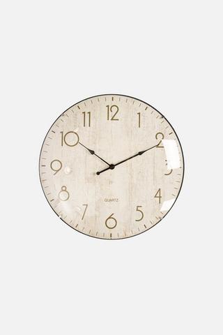 CONVEX WOOD WALL CLOCK  33CM