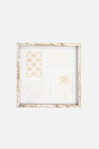 4 PIECE DISTRESSED MULTI PICTURE FRAME