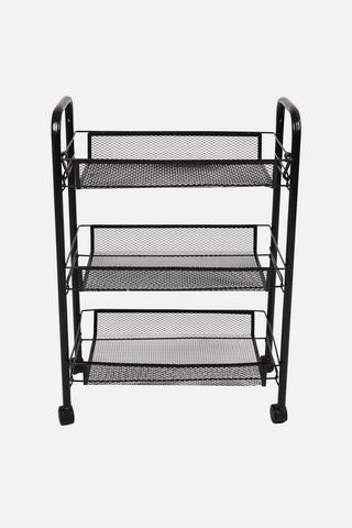 MESH 3 TIER STORAGE TROLLEY