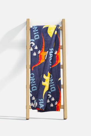 KIDS DINO CORAL FLEECE BLANKET