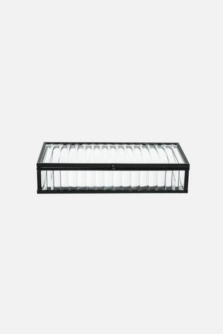 BLACK FLUTED JEWEL BOX
