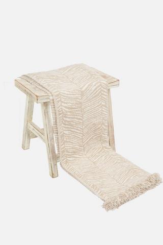 ZEBRA GEO CHENILLE THROW 127X152